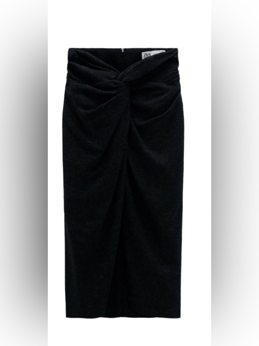 Zara - Black front knot Skirt